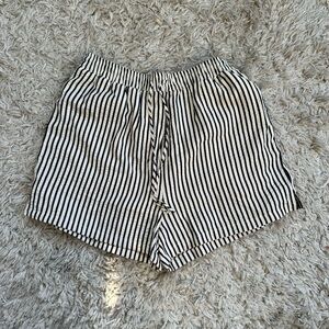 Stradivarius Striped Green and White Women's Shorts Size M